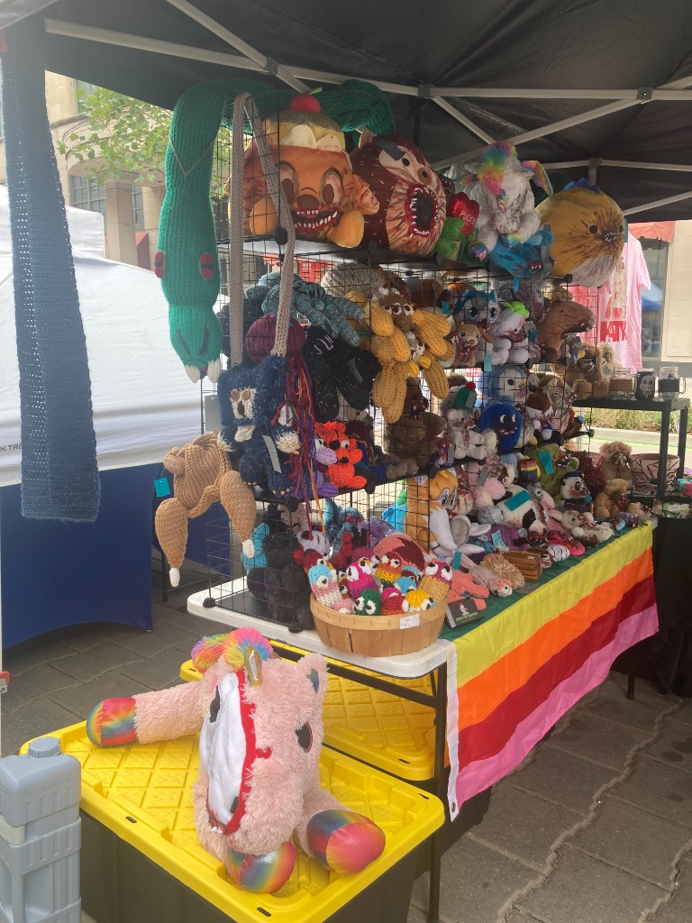 Creepy Peep booth at Pride event